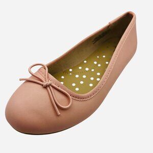 Girls' Diana Blush Dress Ballet Flats Slip On Bow Front Cat & Jack Size 3